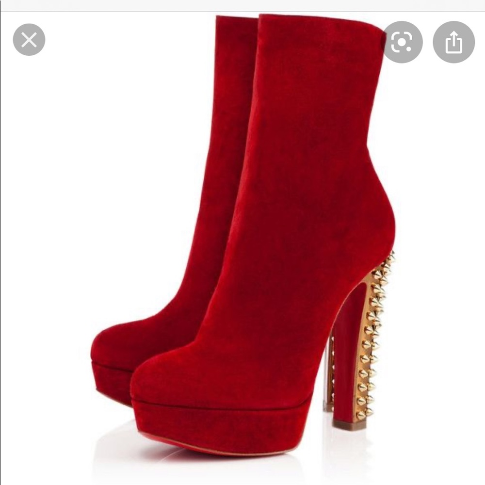 Christian Louboutin Taclou 140 Suede Booties